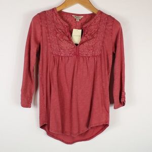 Lucky | Boho peasant top S NWT